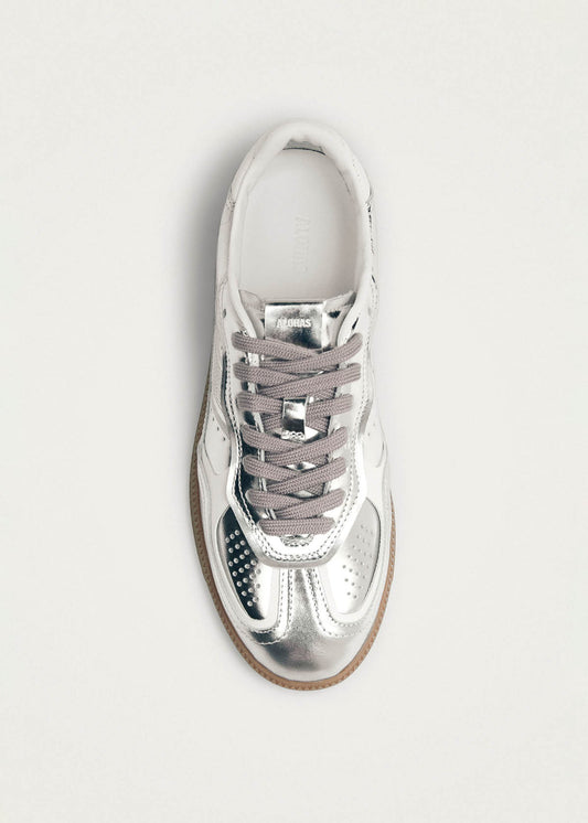Tb.490 Rife Shimmer Silver Cream Leather Sneakers-image