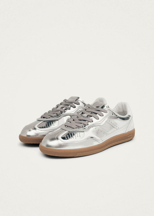 Tb.490 Rife Shimmer Silver Cream Leather Sneakers-image