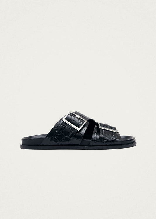 Alba Alli Black Leather Sandals-image