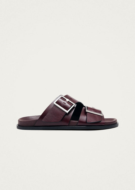 Alba Rift Burgundy Leather Sandals-image