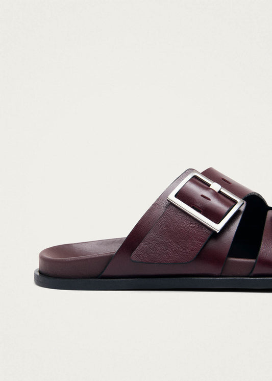 Alba Rift Burgundy Leather Sandals-image