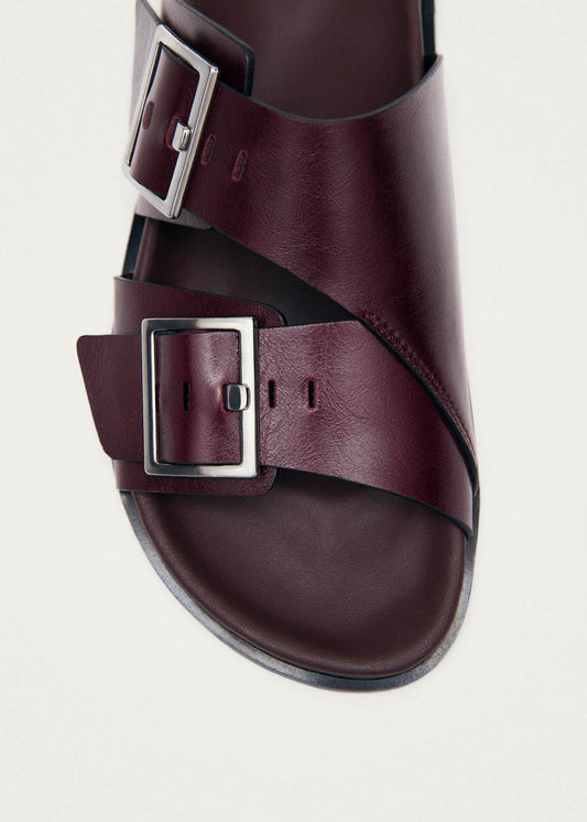 Alba Rift Burgundy Leather Sandals-image