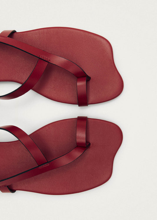 Dawn Red Leather Sandals-image