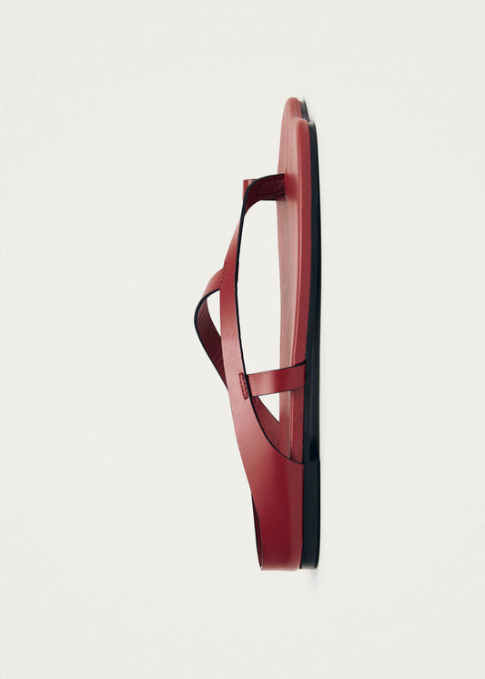 Dawn Red Leather Sandals-image