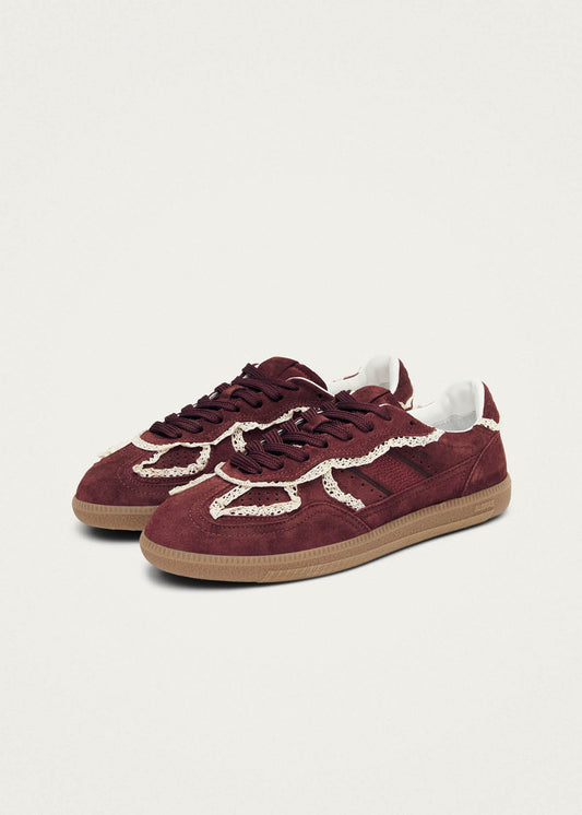 Tb.490 Crochet Burgundy Leather Sneakers-image