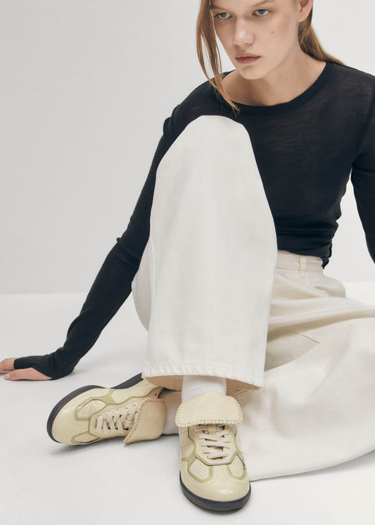 Tb.490 Club Patent Cream Leather Sneakers-image