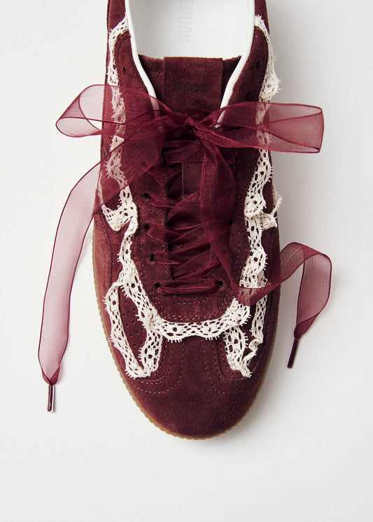 Tb.490 Crochet Burgundy Leather Sneakers-image