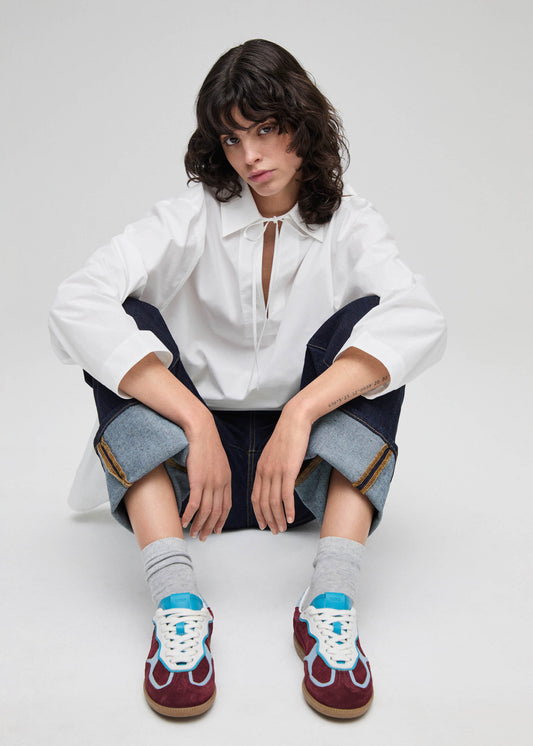 Tb.490 Rife Burgundy Leather Sneakers-image