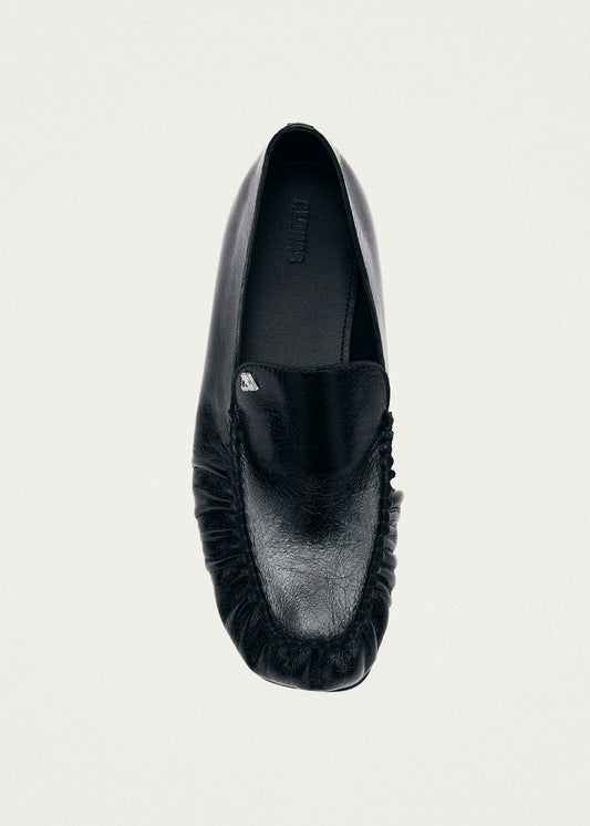 Gabe Rift Black Leather Loafers-image