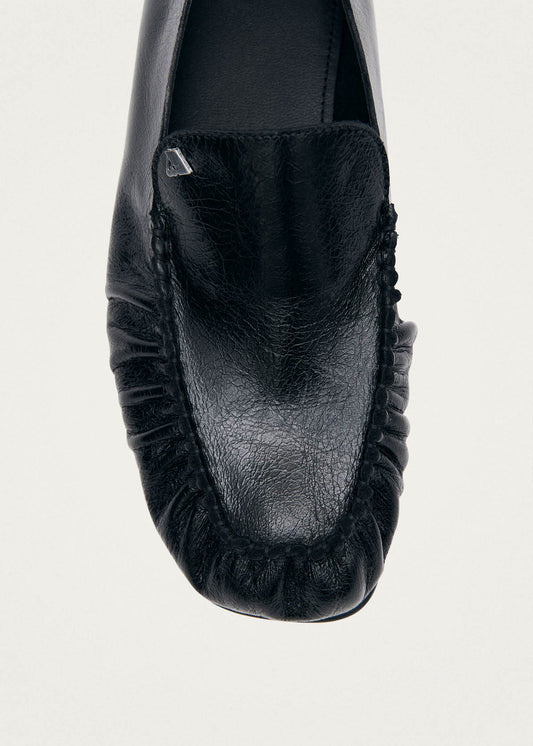Gabe Rift Black Leather Loafers-image
