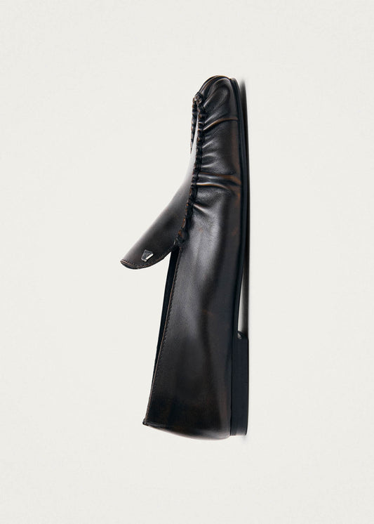 Gabe Vintage Effect Brown Leather Loafers-image