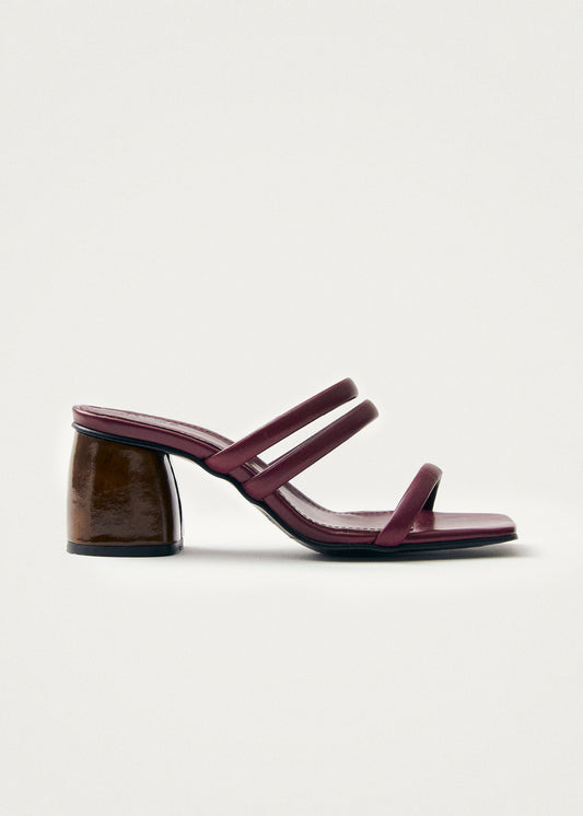 Indiana Bare Burgundy Leather Sandals-image