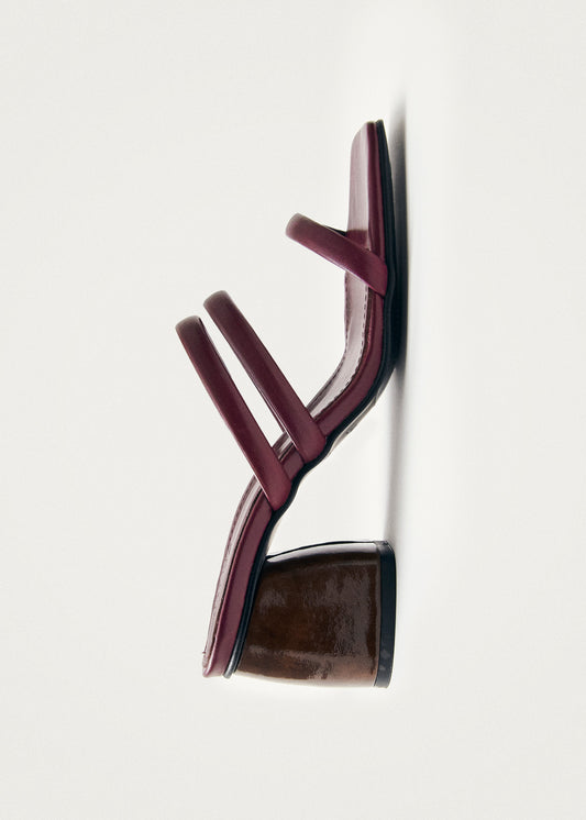 Indiana Bare Burgundy Leather Sandals-image