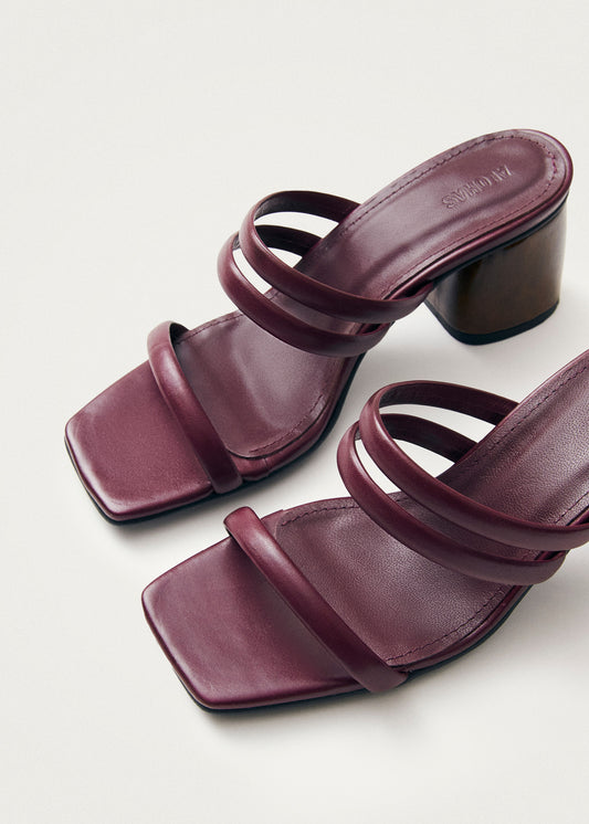 Indiana Bare Burgundy Leather Sandals-image