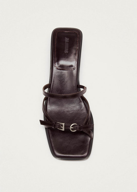 Liko Rift Dark Brown Leather Sandals-image