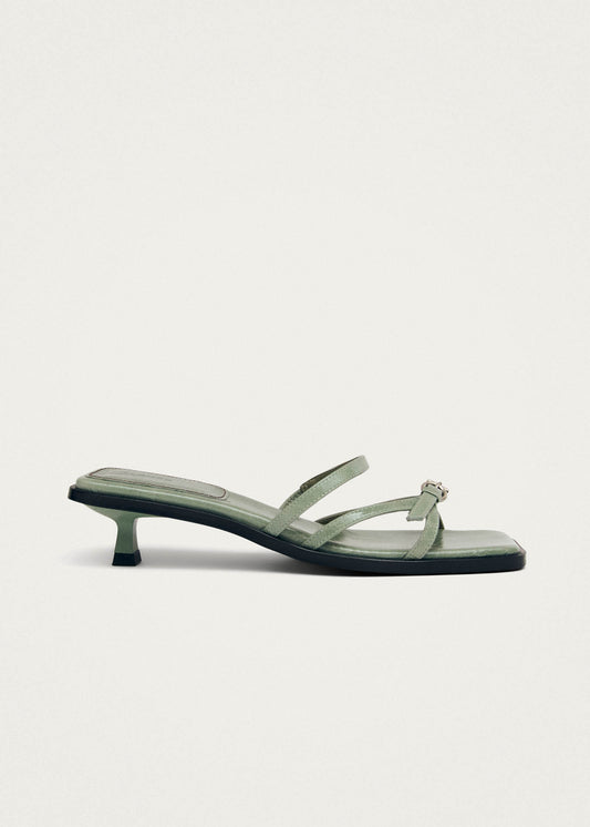 Liko Patent Matcha Leather Sandals-image
