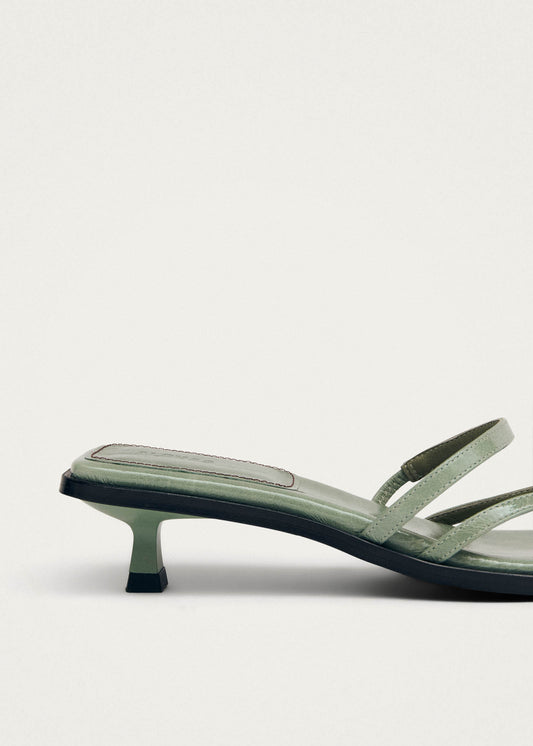 Liko Patent Matcha Leather Sandals-image