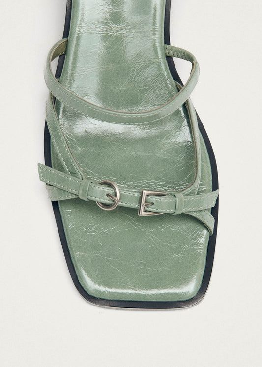 Liko Patent Matcha Leather Sandals-image