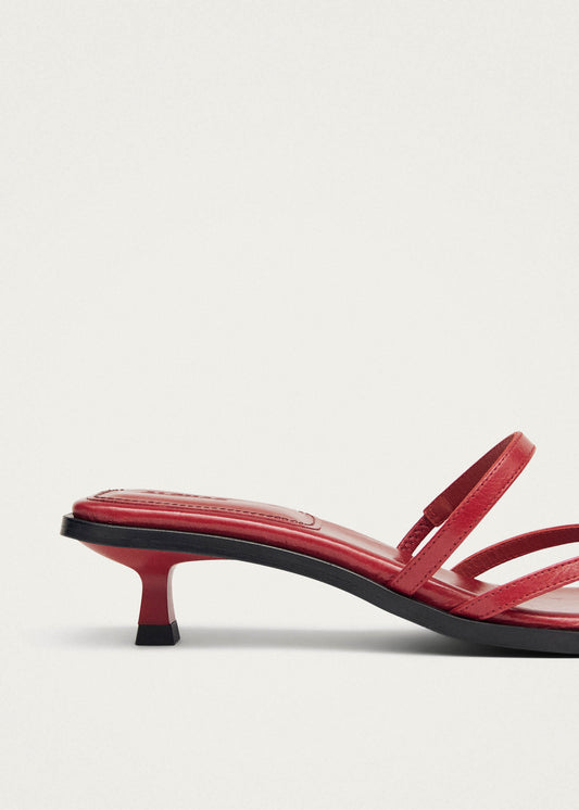 Liko Rift Red Leather Sandals-image