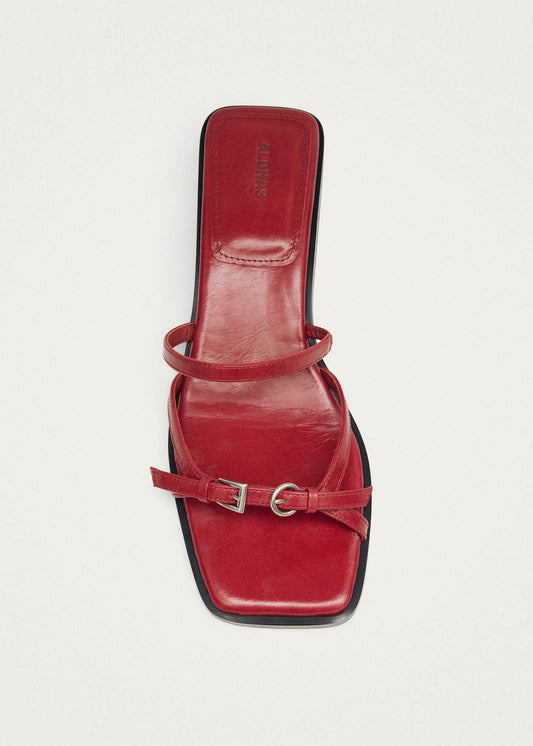 Liko Rift Red Leather Sandals-image