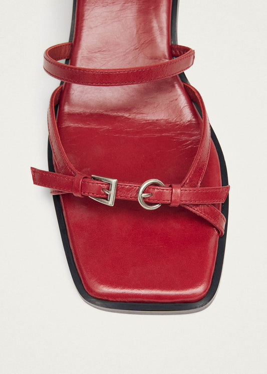 Liko Rift Red Leather Sandals-image