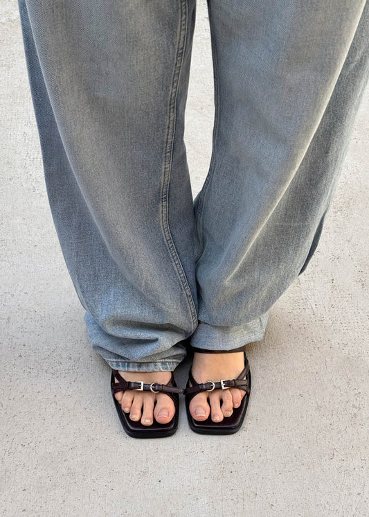 Liko Rift Dark Brown Leather Sandals-image