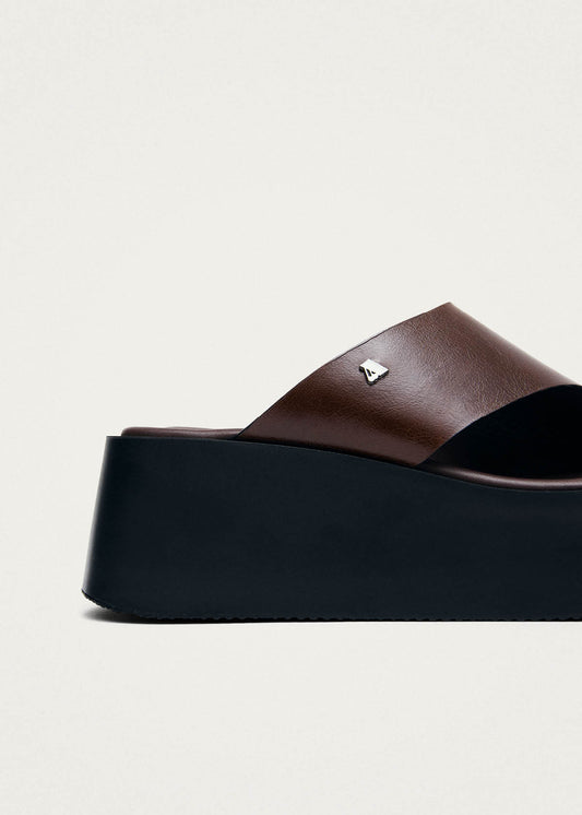 Nova Rift Brown Leather Sandals-image