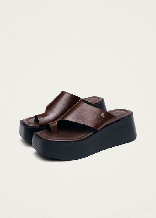 Nova Rift Brown Leather Sandals-image