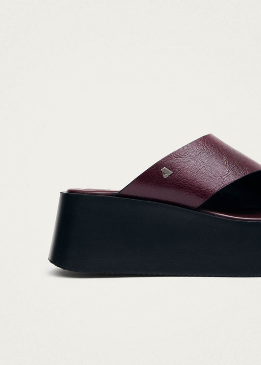 Nova Rift Burgundy Leather Sandals-image