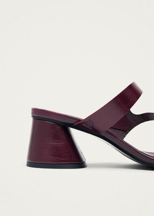 Orielle Rift Burgundy Leather Sandals-image