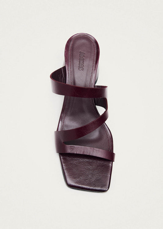 Orielle Rift Burgundy Leather Sandals-image