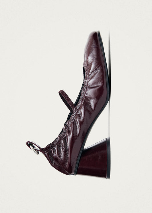 Rhiane Patent Burgundy Leather Pumps-image