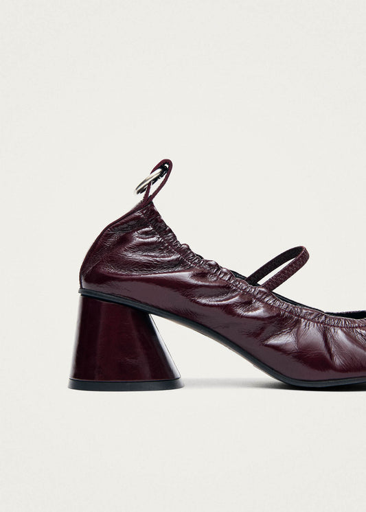 Rhiane Patent Burgundy Leather Pumps-image