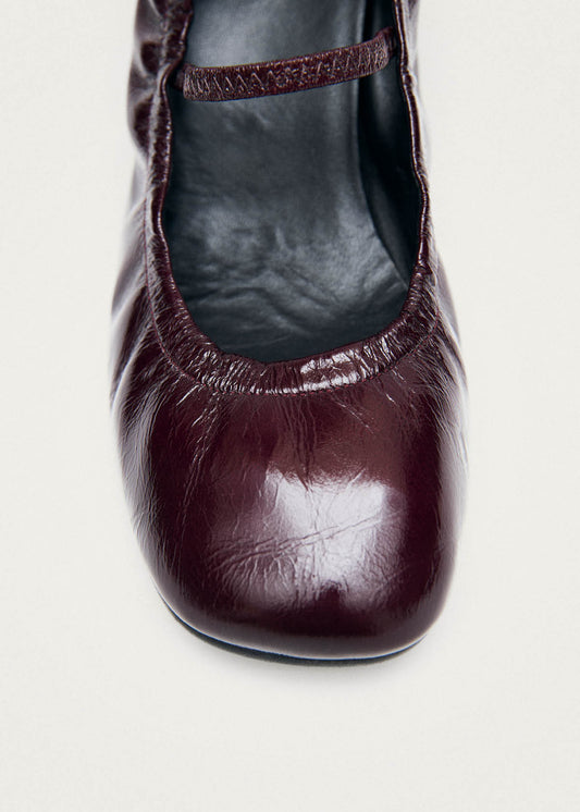 Rhiane Patent Burgundy Leather Pumps-image