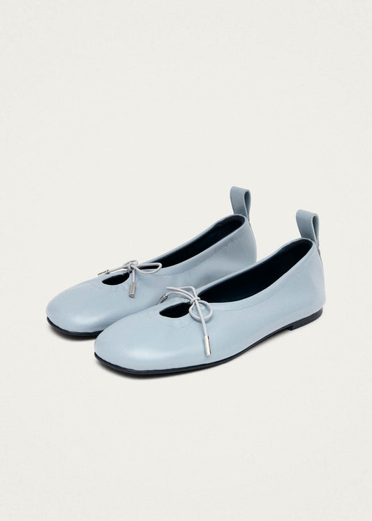 Rosalind Blue Leather Ballet Flats-image