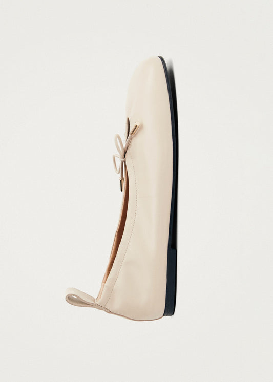Rosalind Cream Leather Ballet Flats-image