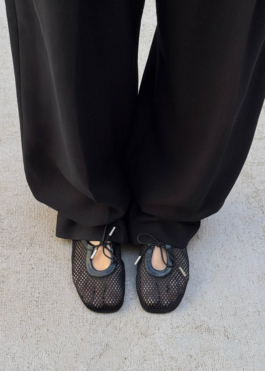 Rosalind Mesh Black Ballet Flats-image