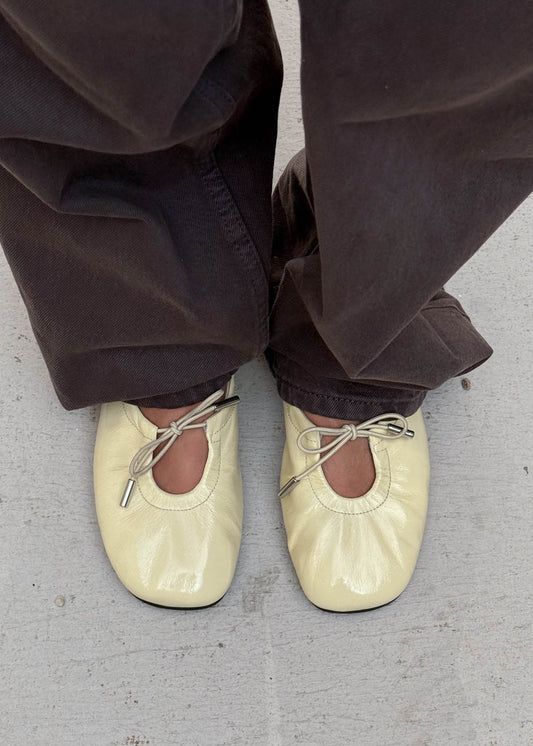 Rosalind Patent Vanilla Leather Ballet Flats-image