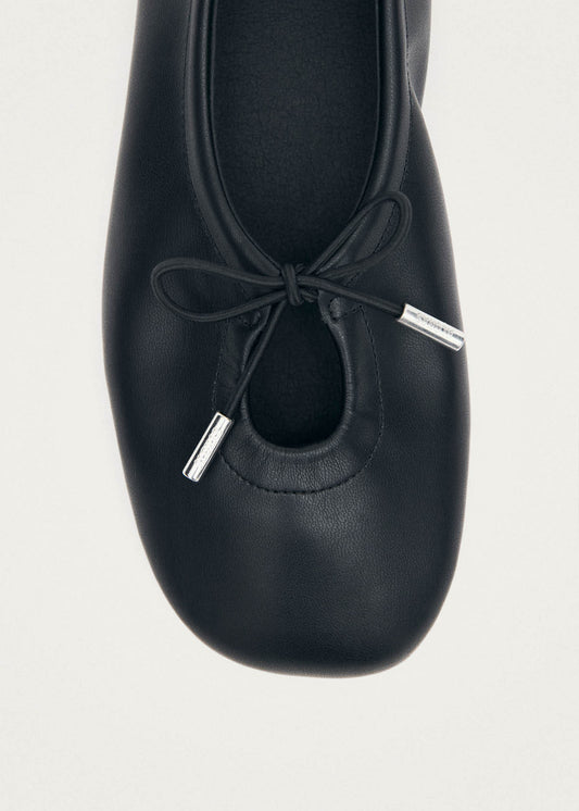 Rosalind Black Vegan Leather Ballet Flats-image