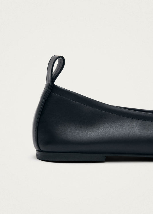 Rosalind Black Vegan Leather Ballet Flats-image