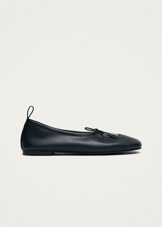 Rosalind Black Vegan Leather Ballet Flats-image