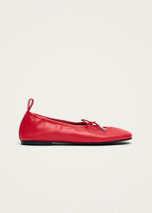Rosalind Red Vegan Leather Ballet Flats-image