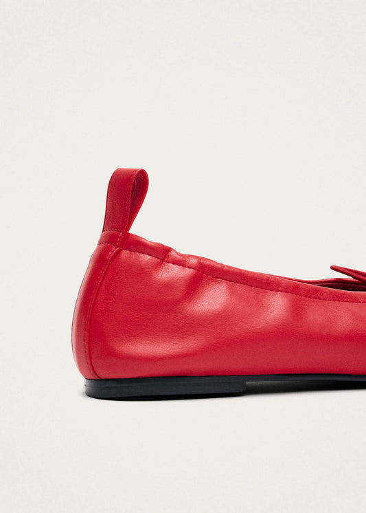 Rosalind Red Vegan Leather Ballet Flats-image
