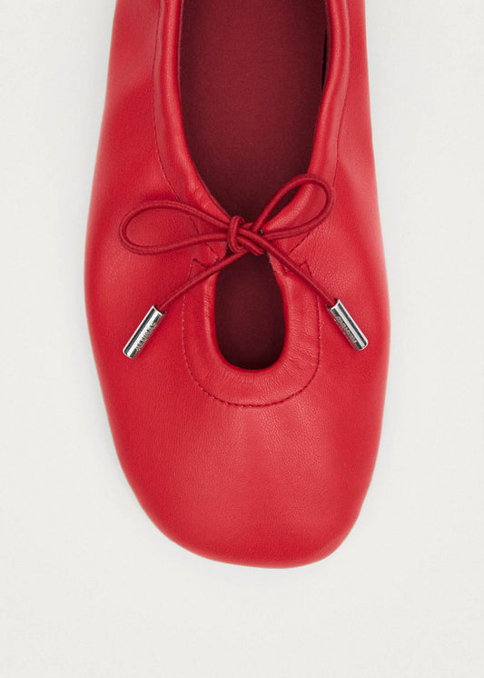Rosalind Red Vegan Leather Ballet Flats-image