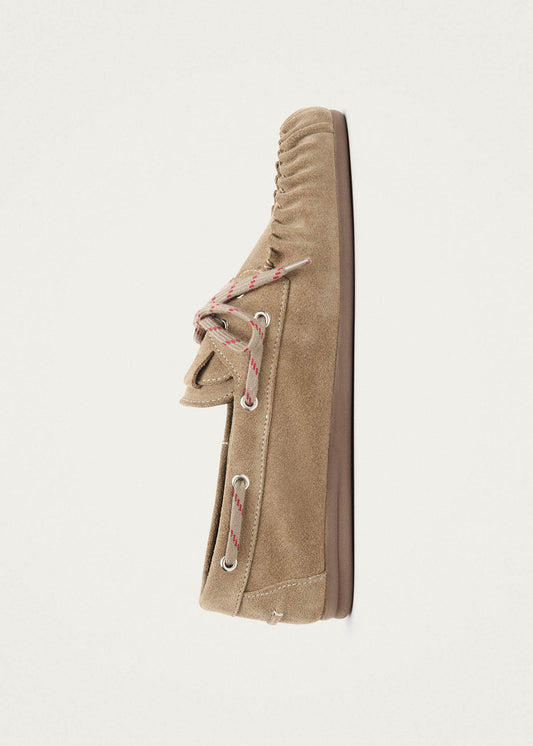 Rowan Sporty Suede Beige Leather Loafers-image