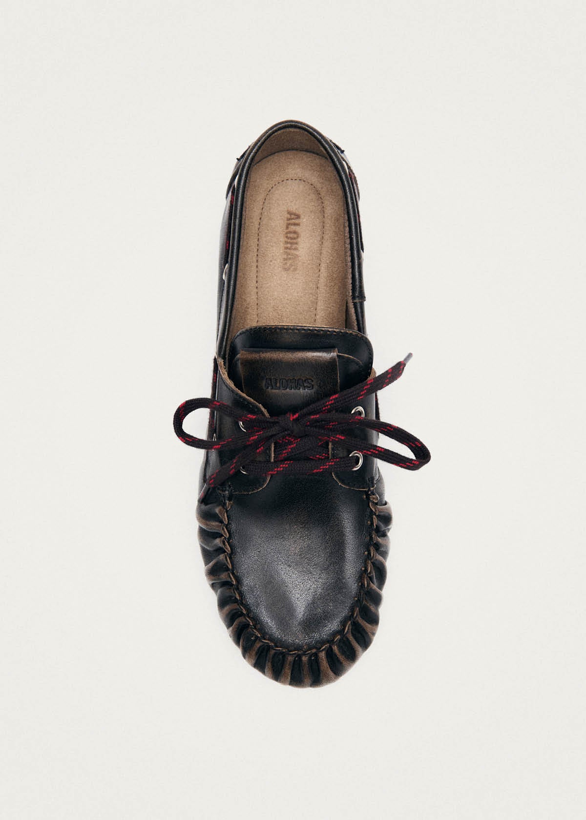 Rowan Sporty Vintage Effect Brown Leather Loafers