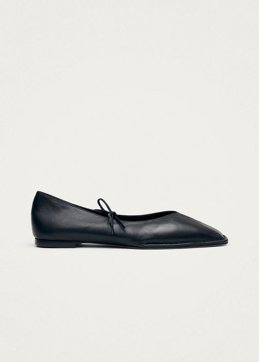 Sway Black Leather Ballet Flats-image