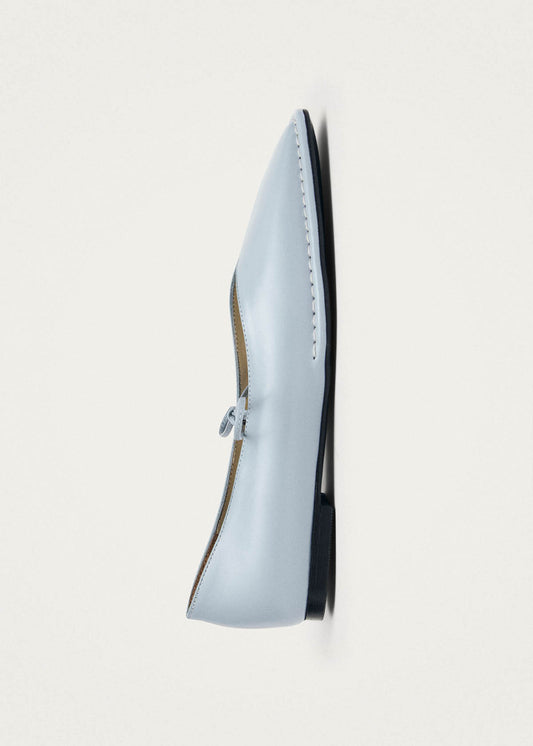 Sway Blue Leather Ballet Flats-image