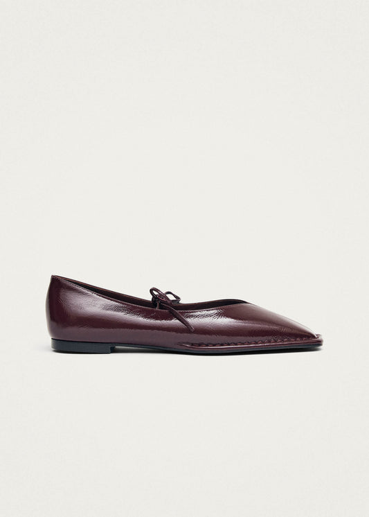 Sway Burgundy Leather Ballet Flats-image