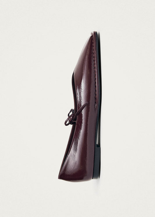 Sway Burgundy Leather Ballet Flats-image
